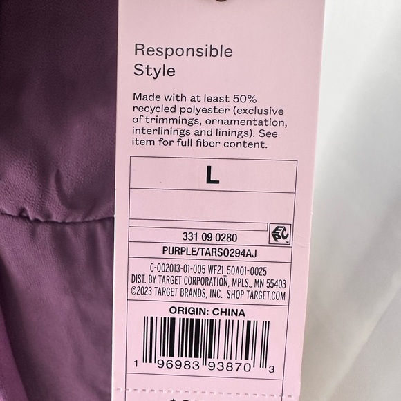 NWT Wild Fable Purple Flowy Lined Halter Dress Size L - Picture 10 of 11